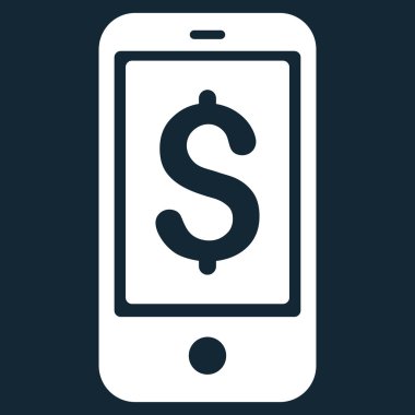 Mobil denge düz vektör simgesi