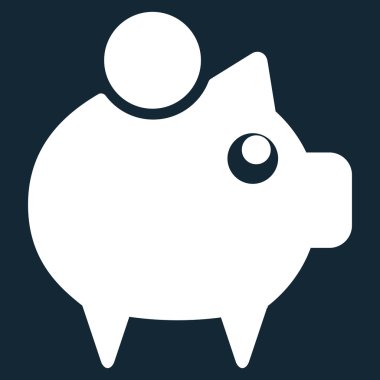 Piggy Bank Düz Vektör Simgesi