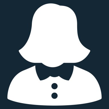 Kadın düz vektör simgesi