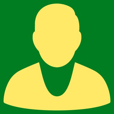 İstemci düz vektör simgesi