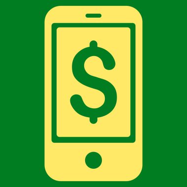 Mobil denge düz vektör simgesi