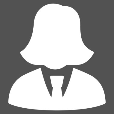 İş kadını düz vektör simgesi