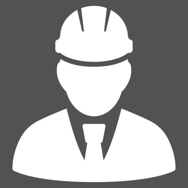 Mühendis düz vektör simgesi