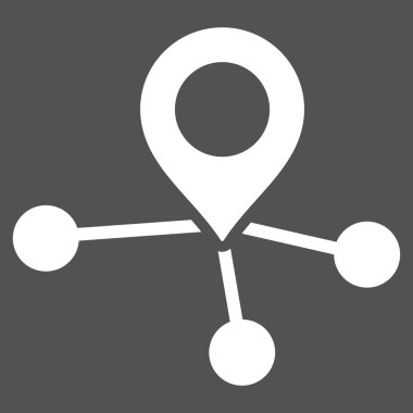 Mekanlar düz vektör simgesi