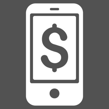 Mobil denge düz vektör simgesi