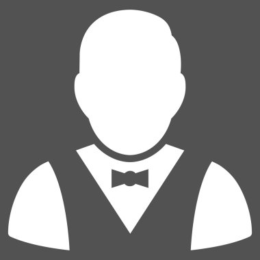 garson düz vektör simgesi