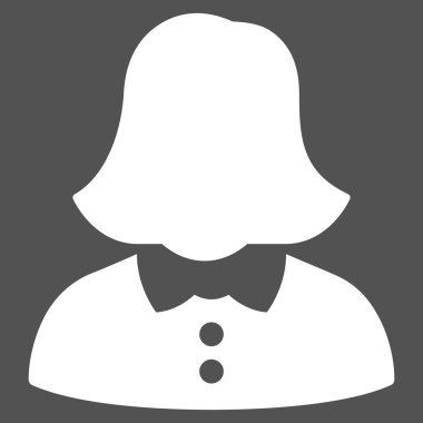 Kadın düz vektör simgesi