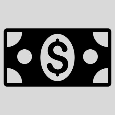 Banknot düz vektör simgesi