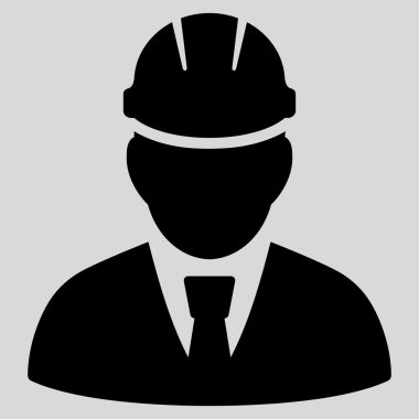 Mühendis düz vektör simgesi