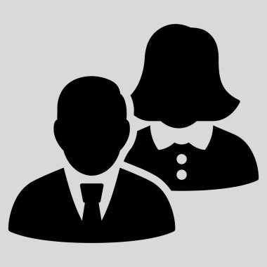 insanlar düz vektör simgesi