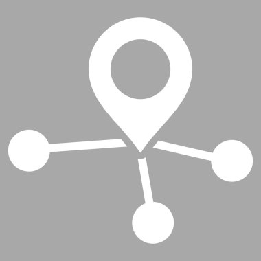 Mekanlar düz vektör simgesi