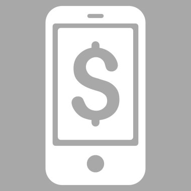 Mobil denge düz vektör simgesi