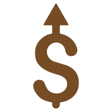 İş büyüme düz vektör simgesi