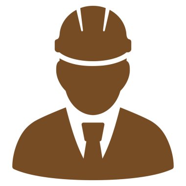 Mühendis düz vektör simgesi