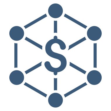 Banka ağ düz vektör simgesi