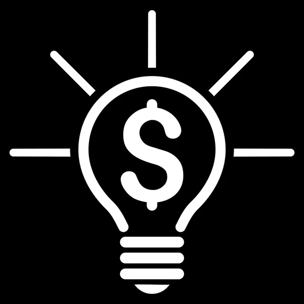 Financiële idee lamp platte Vector Icon — Stockvector