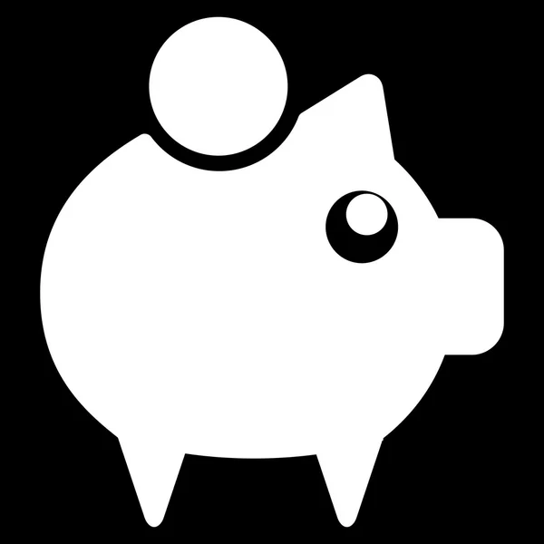 Banco porquinho ícone vetor plana — Vetor de Stock