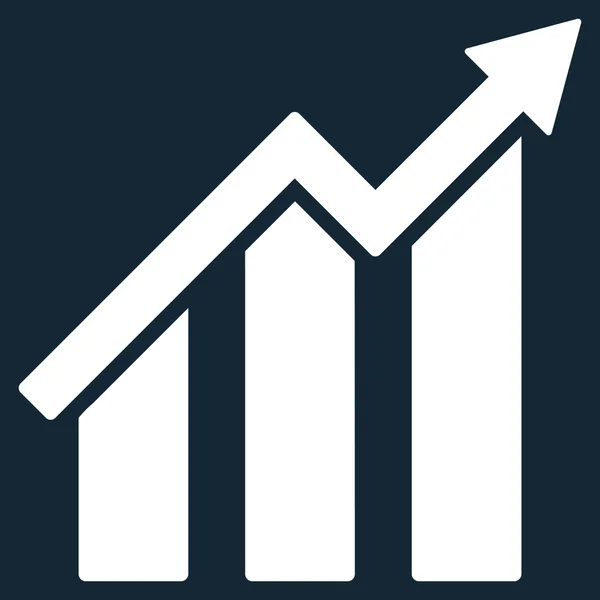 Growth Chart Flat Vector Icon — Stock Vector