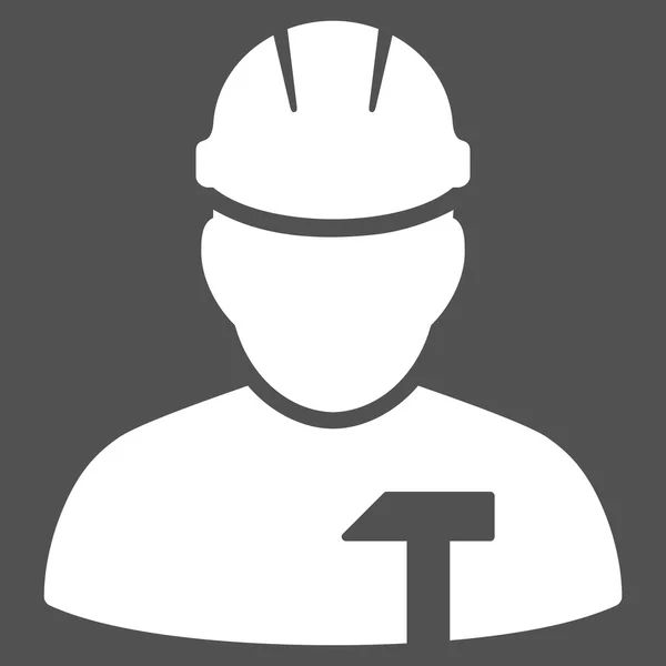 Construtor pessoa plana vetor ícone — Vetor de Stock