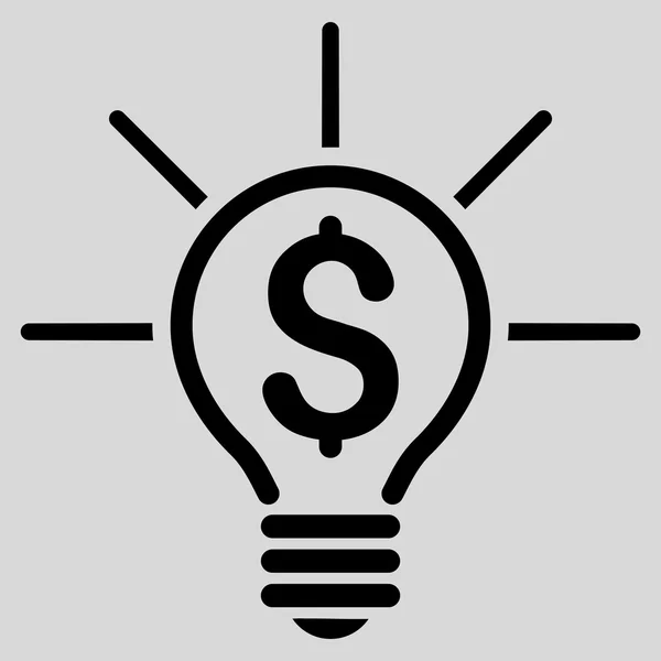 Financiële idee lamp platte Vector Icon — Stockvector