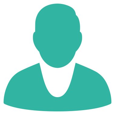 İstemci düz vektör simgesi