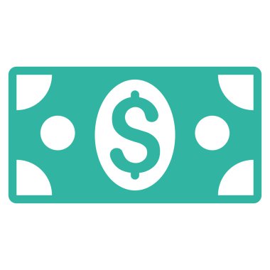 Banknot düz vektör simgesi