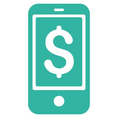 Mobil denge düz vektör simgesi