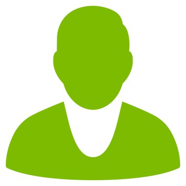 İstemci düz vektör simgesi