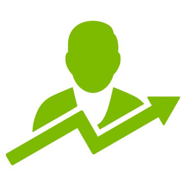 Kullanıcı Trend düz vektör simgesi