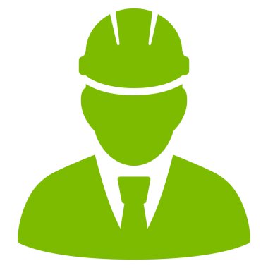 Mühendis düz vektör simgesi