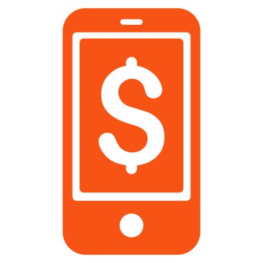 Mobil denge düz vektör simgesi