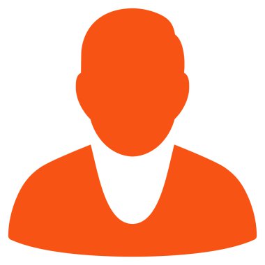 İstemci düz vektör simgesi