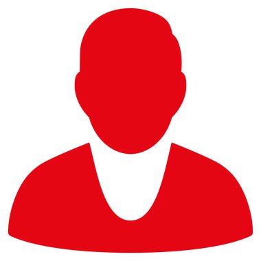 İstemci düz vektör simgesi