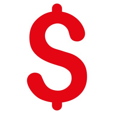 Dolar düz vektör simgesi