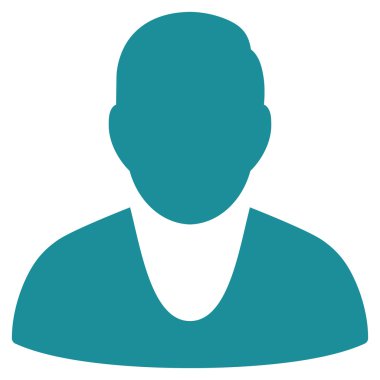 İstemci düz vektör simgesi