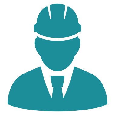 Mühendis düz vektör simgesi