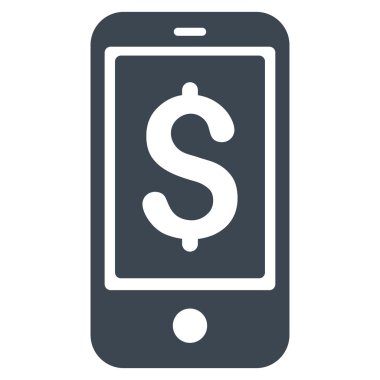 Mobil denge düz vektör simgesi