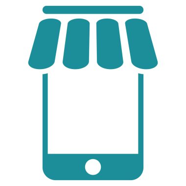 Webstore düz vektör simgesi