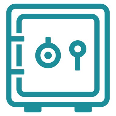 güvenli düz vektör simgesi