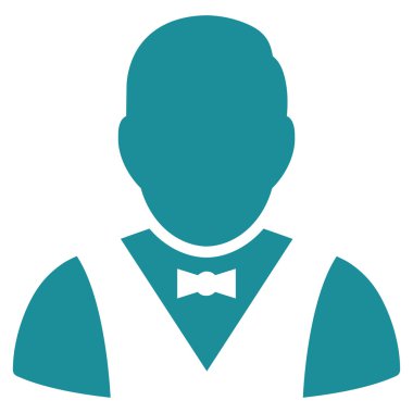 garson düz vektör simgesi