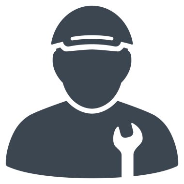 Mekanik düz vektör simgesi