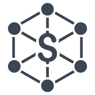 Banka ağ düz vektör simgesi