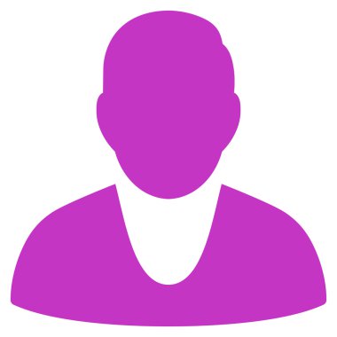 İstemci düz vektör simgesi