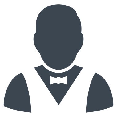 garson düz vektör simgesi