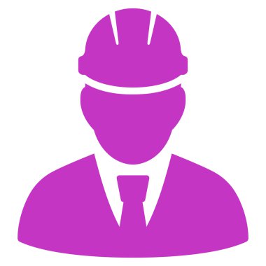 Mühendis düz vektör simgesi