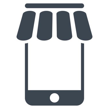 Webstore düz vektör simgesi