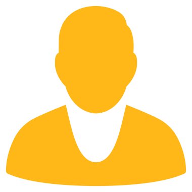 İstemci düz vektör simgesi