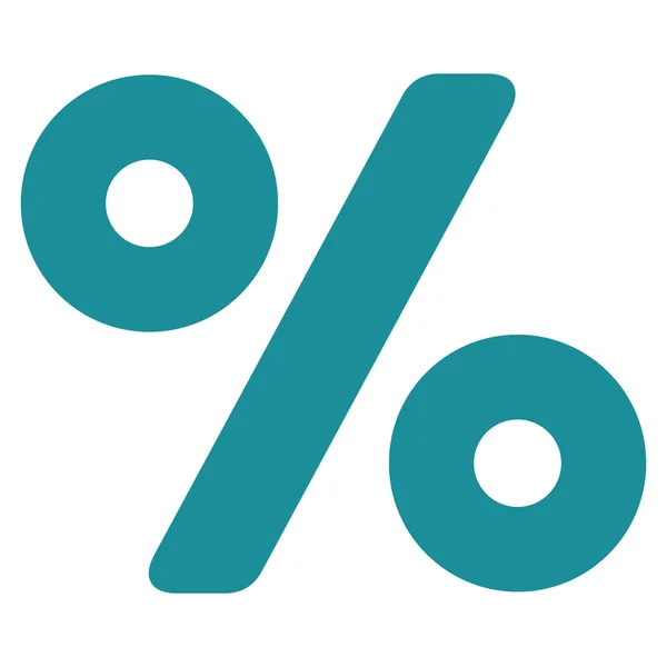 Ícone de vetor plano por cento —  Vetores de Stock
