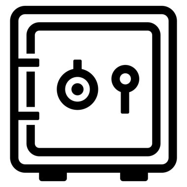 Güvenli düz glif simgesi