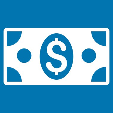 Banknot düz glif simgesi